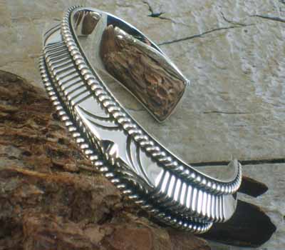 Artie Yellowhorse Sterling Silver Cuff Bracelet- Heavy